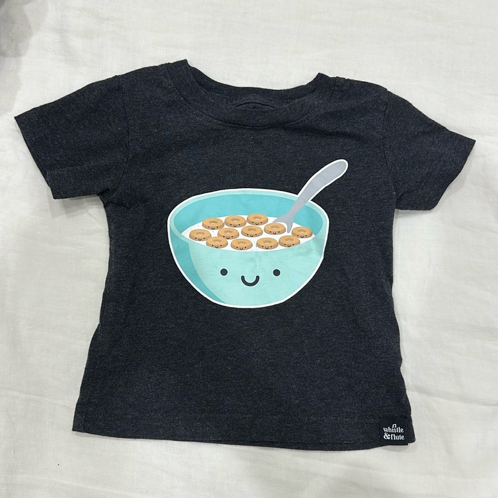 Whistle and flute cereal bowl shirt 12-18 mos